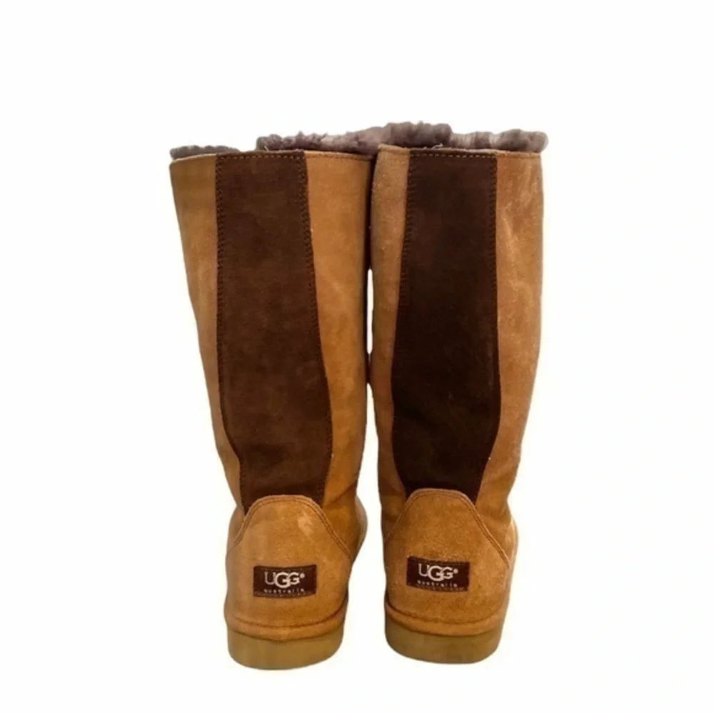 UGG Whitley Suede‎ Tan Brown Lace Up Winter Snow Boots Size 6